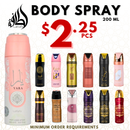 Lattafa Body Spray 200ML – Assorted Scents