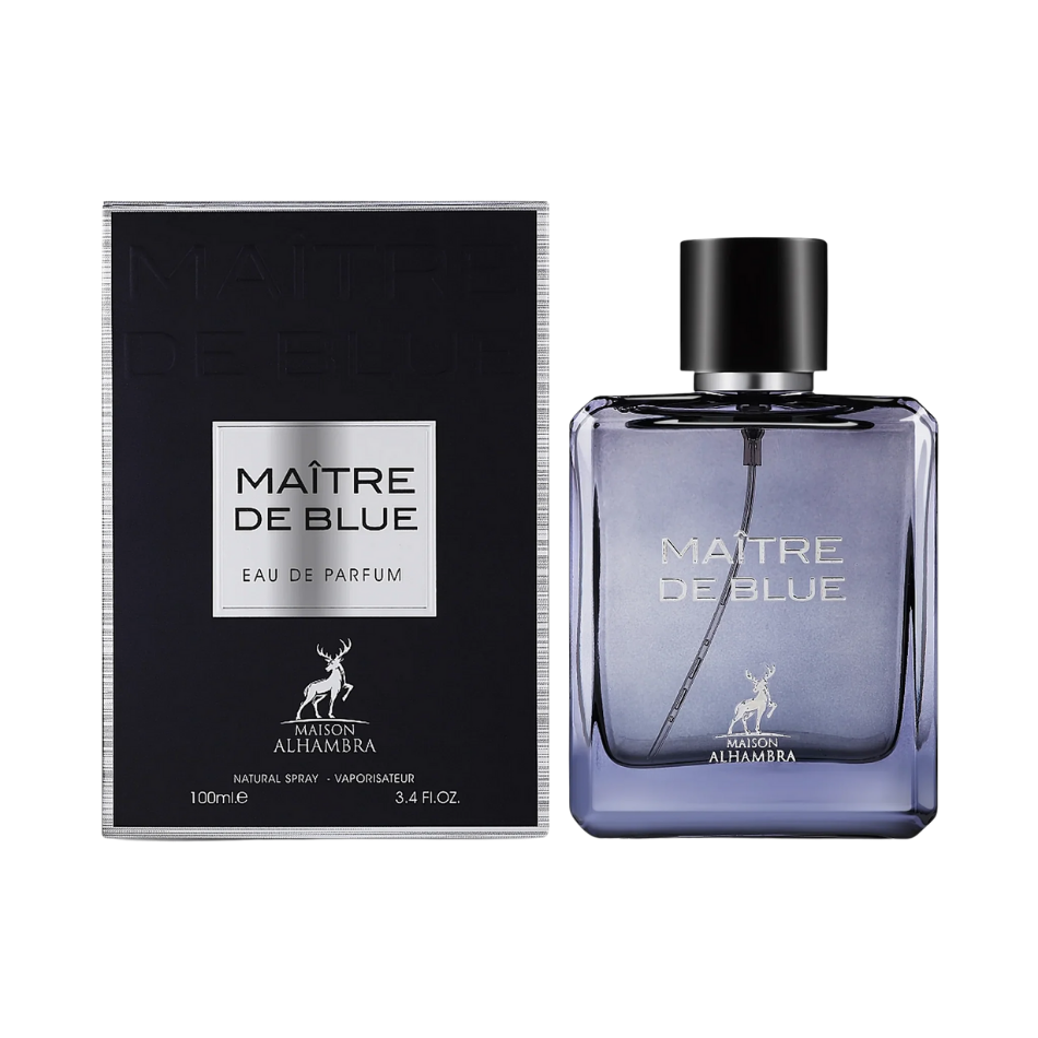 Maison Alhambra Maître De Blue Eau De Parfum Spray for Men, 3.4 oz (100 mL)