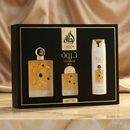 Lattafa Pride Tharwah Gold Gift Set – Eau de Parfum 100 mL + Perfume Spray 200 mL + Pocket Perfume 20 mL