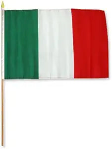 (12 Pack) 12 x 18 Italy Flag With Stick