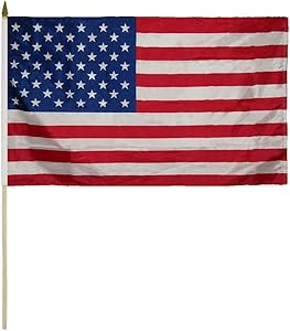 (12 Pack) 12 x 18 America Flag With Stick