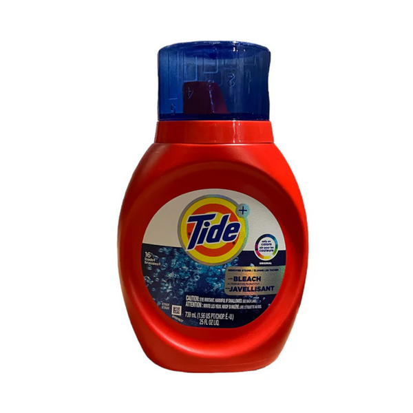 Tide Liquid Detergent Original Scent or Bleach Alternative, 25oz Bottles - Case of 6