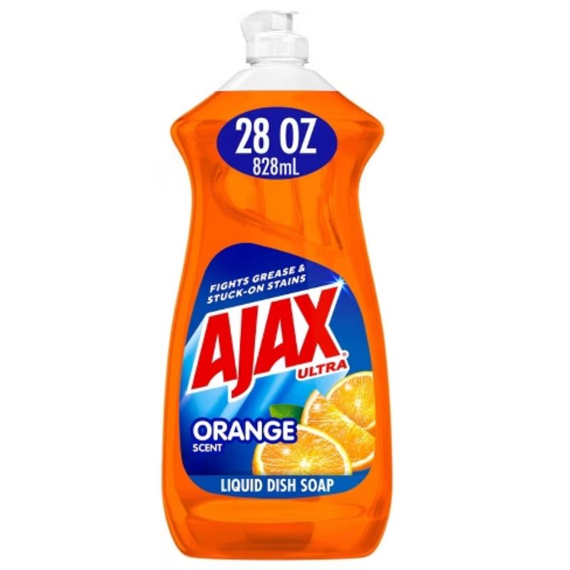 Ajax Liquid 28oz Ultra Triple Action (Orange), Pack of 9