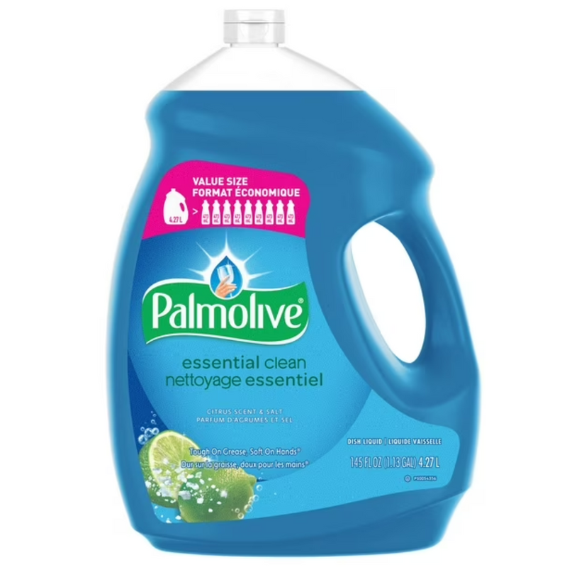 Palmolive Dish Liquid 4.27L (145oz), Salt & Citrus Clean, Pack of 4