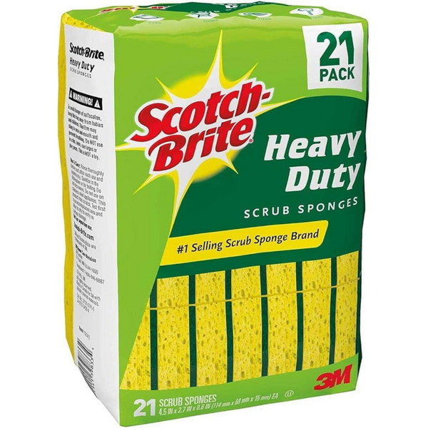 Scotch-Brite Heavy Duty Scrub Sponge, 21 Pack (3M)