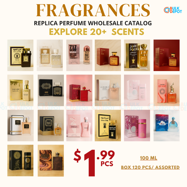 Replica Perfume Wholesale Pack – 100ml Assorted Scents (Box of 20 / 60 / 120)
