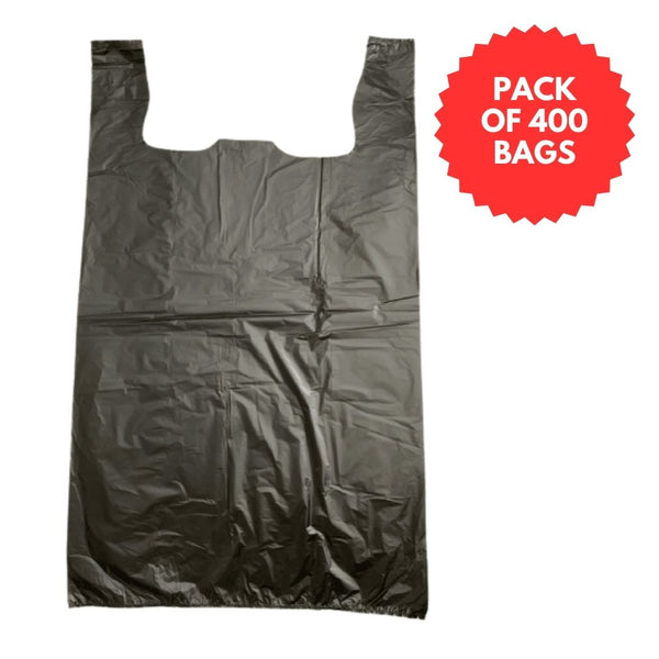 (Pack of 400 Bags) 32" Jumbo Black Plastic Bag-Bulk Depot