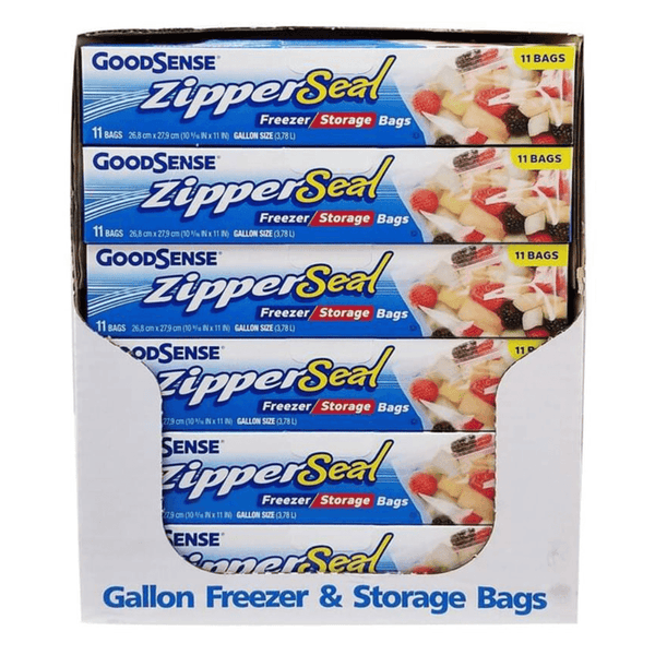 Display 11ct Zipper Freezer ST Gallon - 30 Packs/Case-Bulk Depot