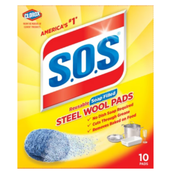(6 pk) S.O.S. Steel Wool Soap Pads -10ct