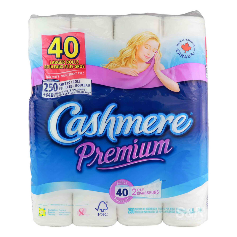 Cashmere Toilet Paper 250 Sheets, 2-Ply, Premium, Pack of 40 (By Bundle)