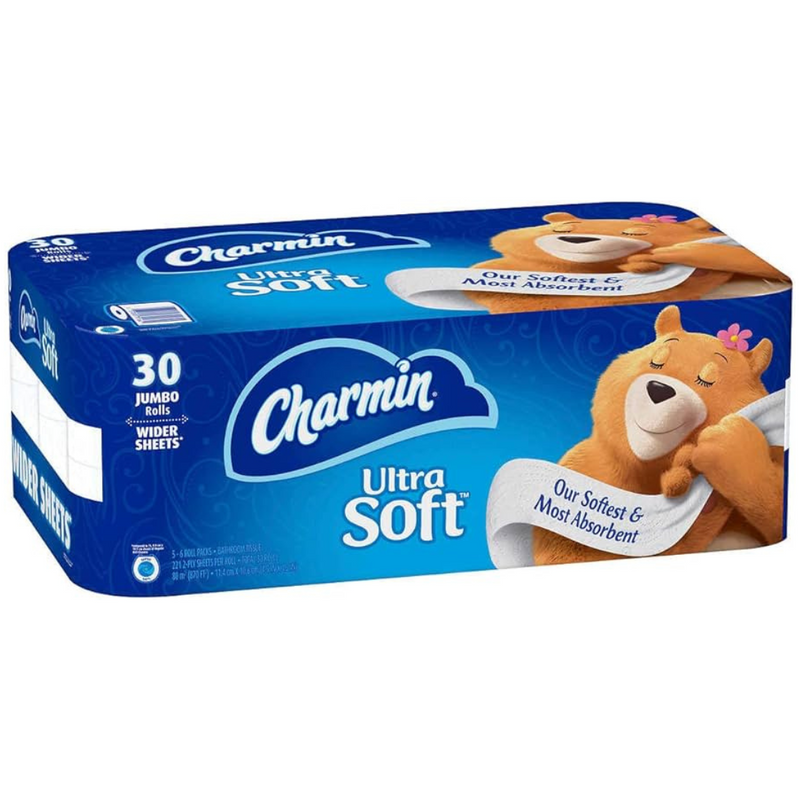 Charmin Toilet Paper 200 Sheets, 2-Ply, Ultra Soft, Jumbo, Pack of 30 (6-Pack x 5)