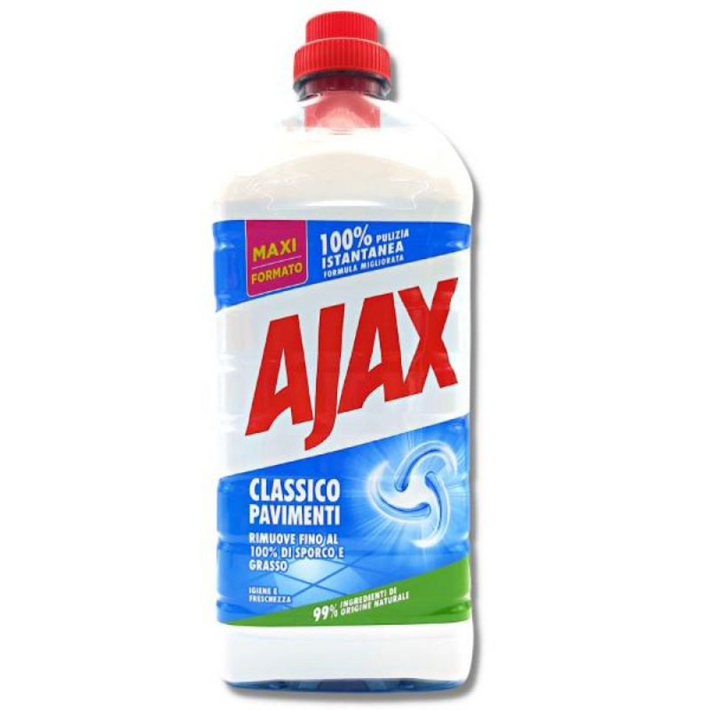 Ajax Floor Cleaner 1.25L (42 oz), Classico, Pack of 12 (Italy)