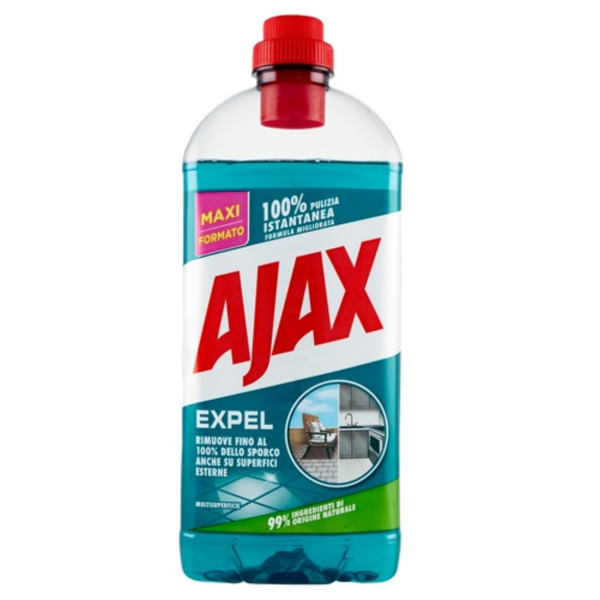 Ajax Floor Cleaner 1.25L (42 oz), Expel, Pack of 12 (Italy)