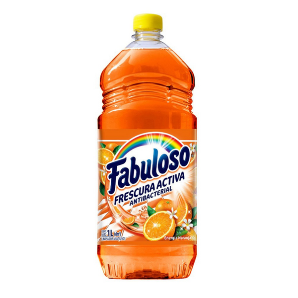 Fabuloso 1L (33.8 oz), Energy Orange, Pack of 12 (Energía Naranja)