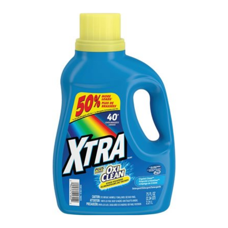 Xtra Laundry Detergent Plus OxiClean, 56 oz, Case of 6