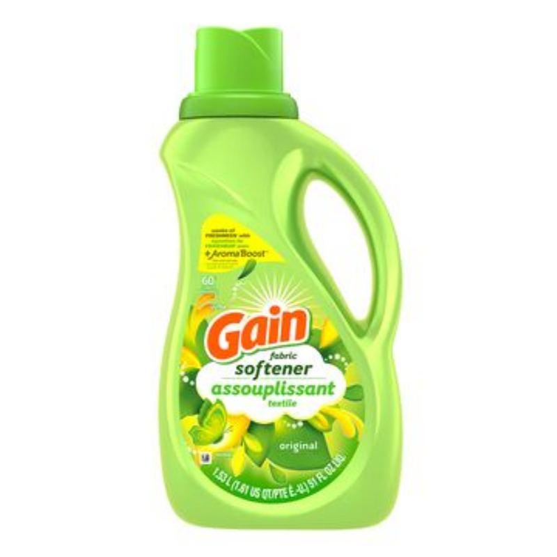 Gain Fabric Softener 51oz, Original Scent, Pack of 8