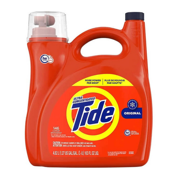 Tide Liquid Detergent 163 oz, Original Scent, HE, Case of 4