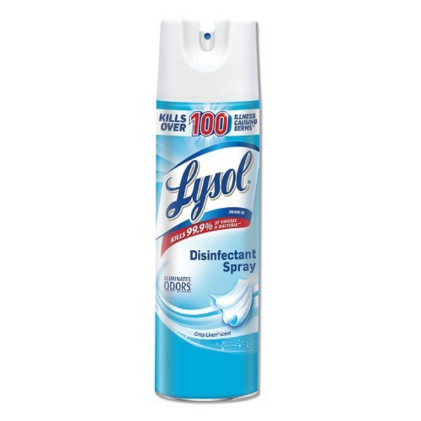 Lysol Disinfectant Spray 19oz, Crisp Linen, Pack of 12 (USA)