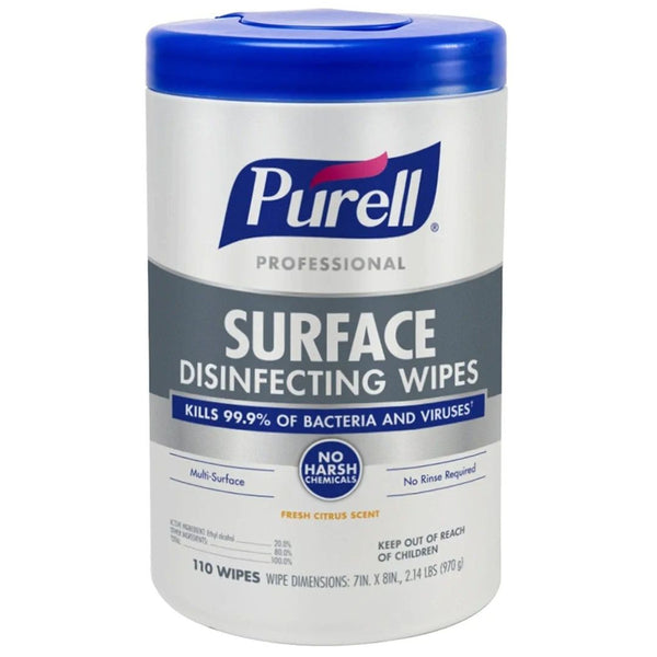 Purell Surface Disinfecting Wipes Citrus Scent Jumbo Size 2.14 lbs (970 Grams)-Bulk Depot
