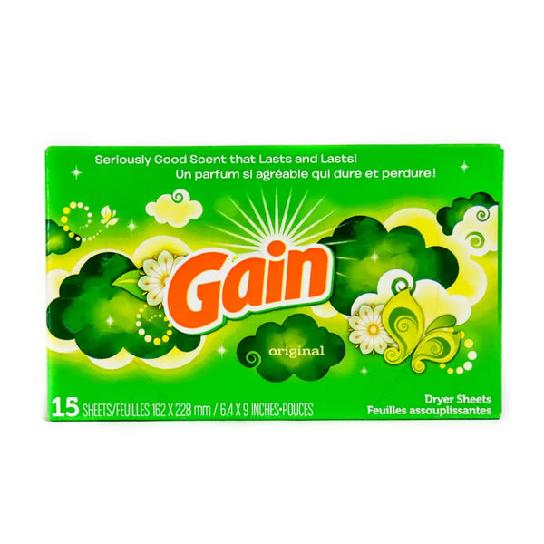 Gain Original Dryer Sheets – 15 Sheets/Box, 15 Boxes/Case