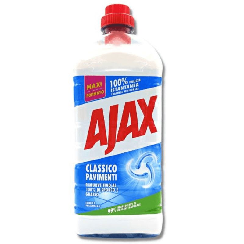 Ajax Floor Cleaner 1.25L (42 oz), Classico, Pack of 12 (Italy) - Bulk Depot