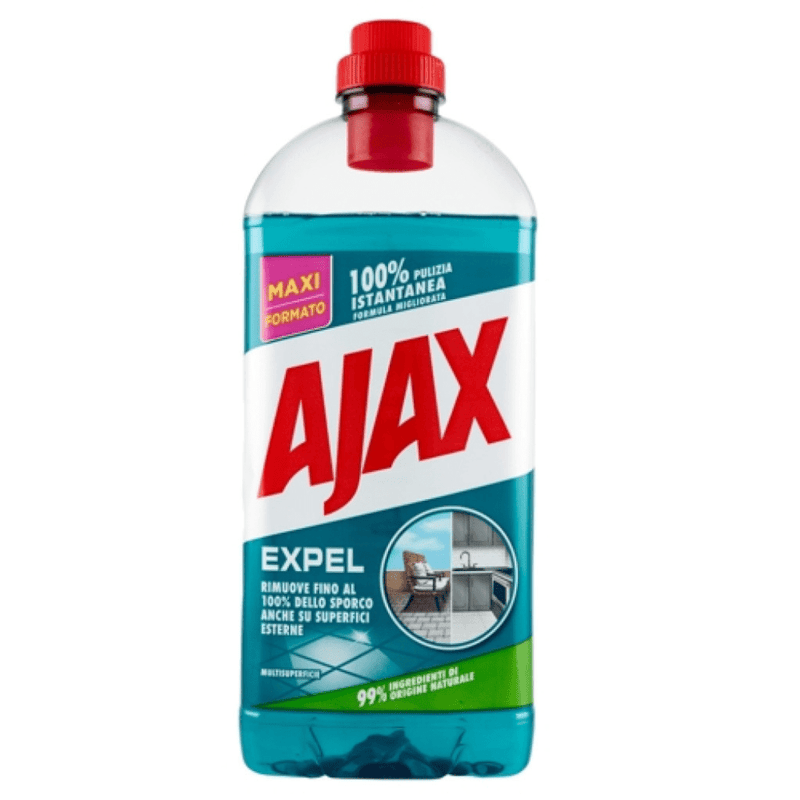 Ajax Floor Cleaner 1.25L (42 oz), Expel, Pack of 12 (Italy) - Bulk Depot