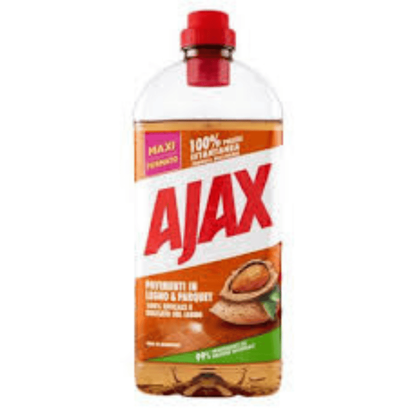 Ajax Floor Cleaner 1.25L (42 oz), Wood Parquet, Pack of 12 (Italy) - Bulk Depot