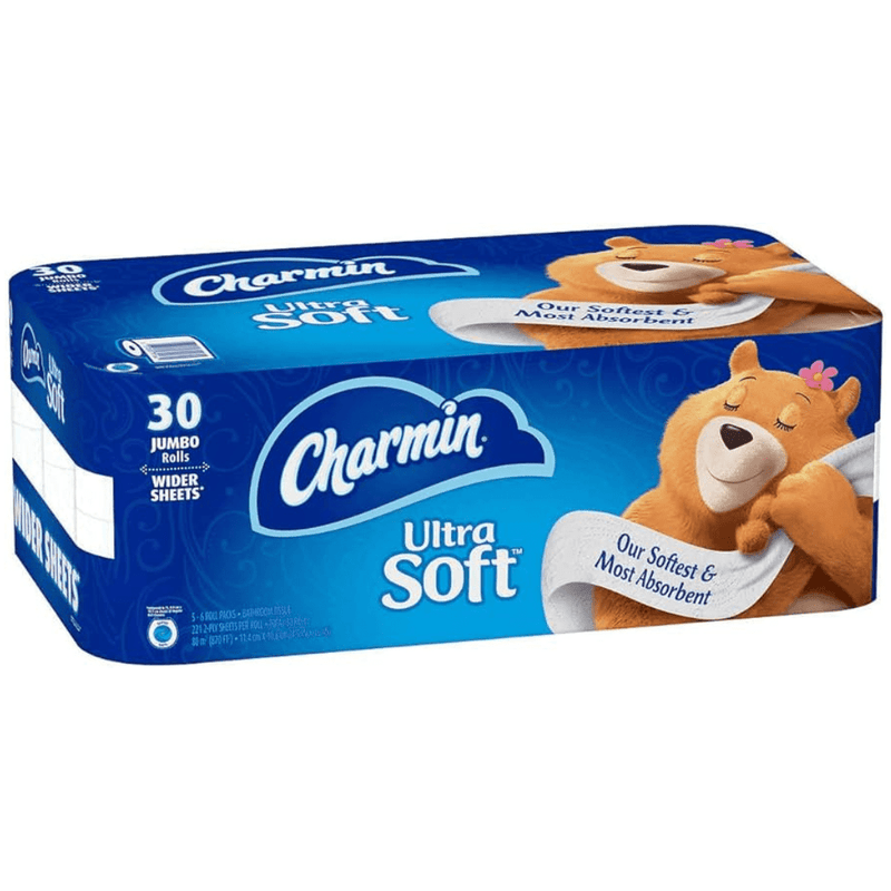 Charmin Toilet Paper 200 Sheets, 2 - Ply, Ultra Soft, Jumbo, Pack of 30 (6 - Pack x 5) - O - Bulk Depot