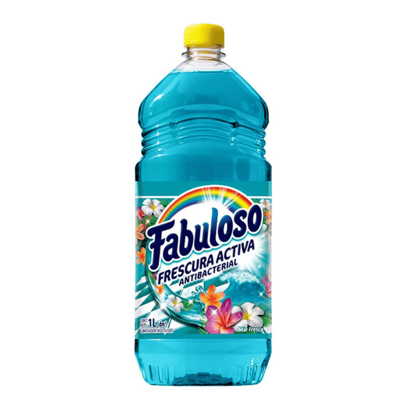 Fabuloso All - Purpose Cleaner, 1 Liter (33.8 oz), Ocean Fresh (Mar Fresco), Pack of 12 - Bulk Depot