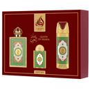 Lattafa Pride Queen of Arabia Gift Set – Eau de Parfum 100 mL + Perfume Spray 200 mL + Pocket Perfume 20 mL