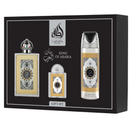 Lattafa Pride King of Arabia Gift Set – Eau de Parfum 100 mL + Perfume Spray 200 mL + Pocket Perfume 20 mL