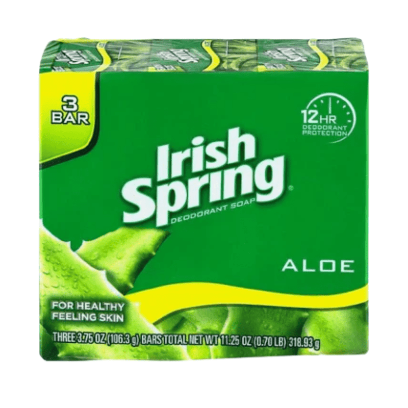 Irish Spring Soap 3.7 oz, Aloe, Pack of 54 (3 - Pack x 18) - Bulk Depot