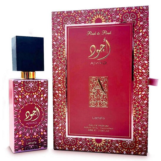 Lattafa Ajwad Pink to Pink Perfume Spray, 100 mL (3.4 fl oz) - Bulk Depot LLC