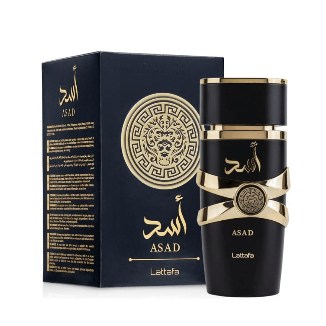 Lattafa Asad Black Perfume Spray, 100 mL (3.4 fl oz) - Bulk Depot