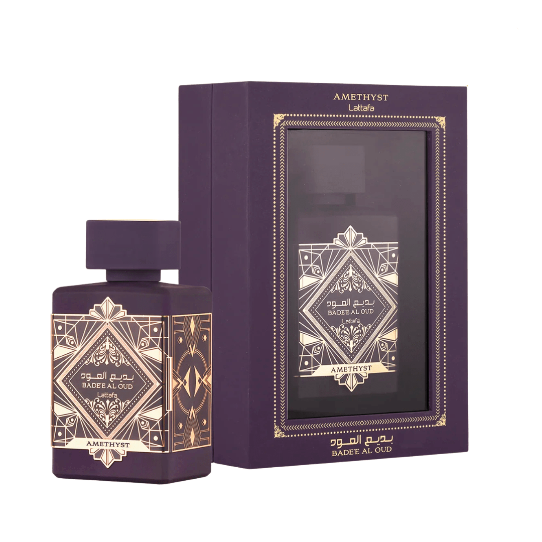 Lattafa Badee Al Oud Amethyst Perfume Spray, 100 mL (3.4 fl oz) - Bulk Depot