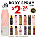 Lattafa Body Spray 200ML – Assorted Scents - Bulk Depot LLC
