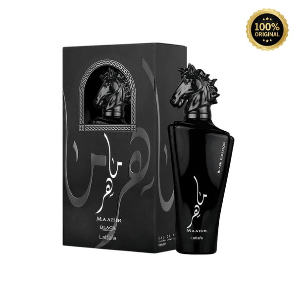 Lattafa Maahir Black Edition Perfume Spray, 100 mL (3.4 fl oz) - Bulk Depot