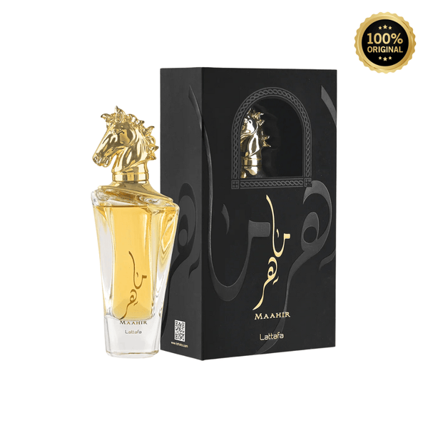 Lattafa Maahir Gold Perfume Spray, 100 mL (3.4 fl oz) - Bulk Depot