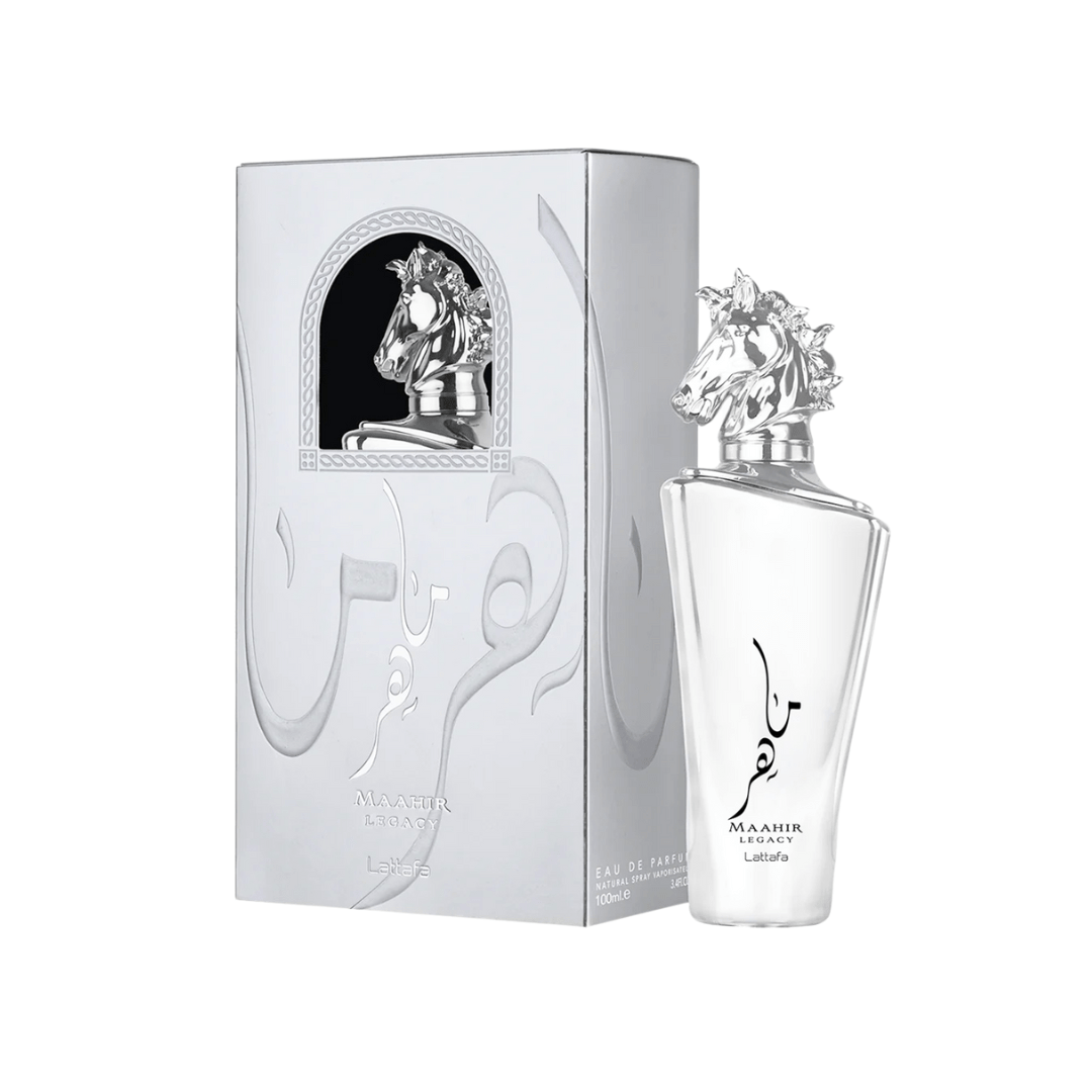 Lattafa Maahir Legacy Perfume Spray, 100 mL (3.4 fl oz) - Bulk Depot