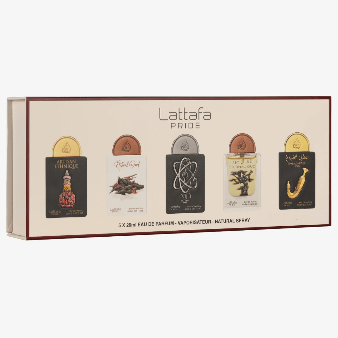 Lattafa Pride 5×20 mL Gift Set Eau de Parfum – Unisex Mini Collection (Artisan Ethnique Edition) - Bulk Depot LLC