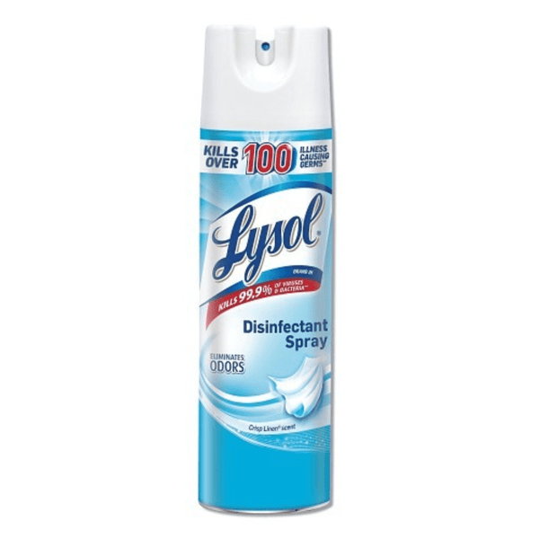 Lysol Disinfectant Spray 19oz, Crisp Linen, Pack of 12 (USA) - Bulk Depot