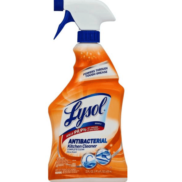 Lysol Trigger Kitchen Cleaner 650ml (22 oz), Antibacterial, Pack of 9 - Bulk Depot