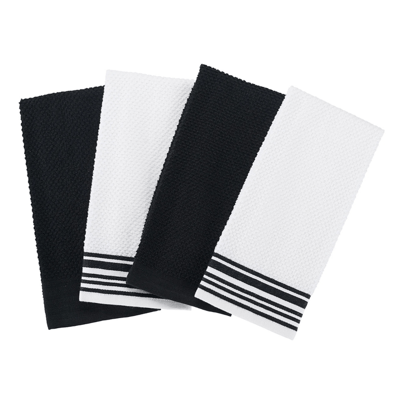 Mainstays Woven Kitchen Towels – 4 - Pack, 16” x 26” - Bulk Depot