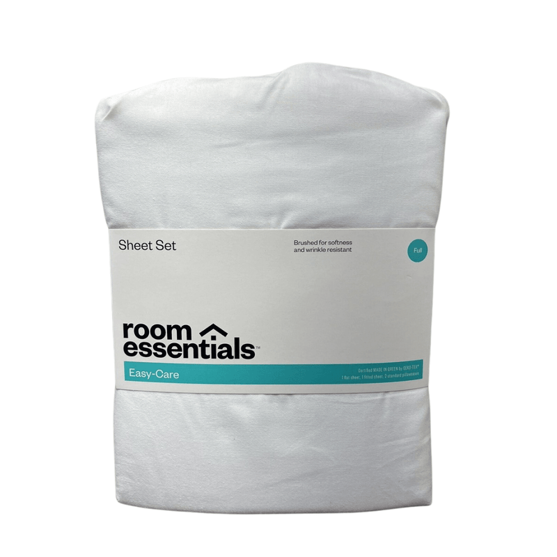Room Essentials White Bedsheet Set, 4 PCs, 12 CT - Bulk Depot