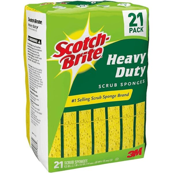 Scotch - Brite Heavy Duty Scrub Sponge, 21 Pack (3M) - Bulk Depot