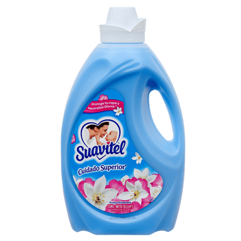 Suavitel Fabric Softener, Blue Primavera, 3L (101.4 oz), Pack of 4 - Bulk Depot