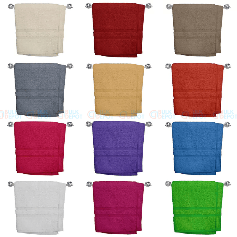 Ultra Soft 100% Cotton Bath Towels – Assorted Colors (27″ x 54″) - Bulk Depot LLC